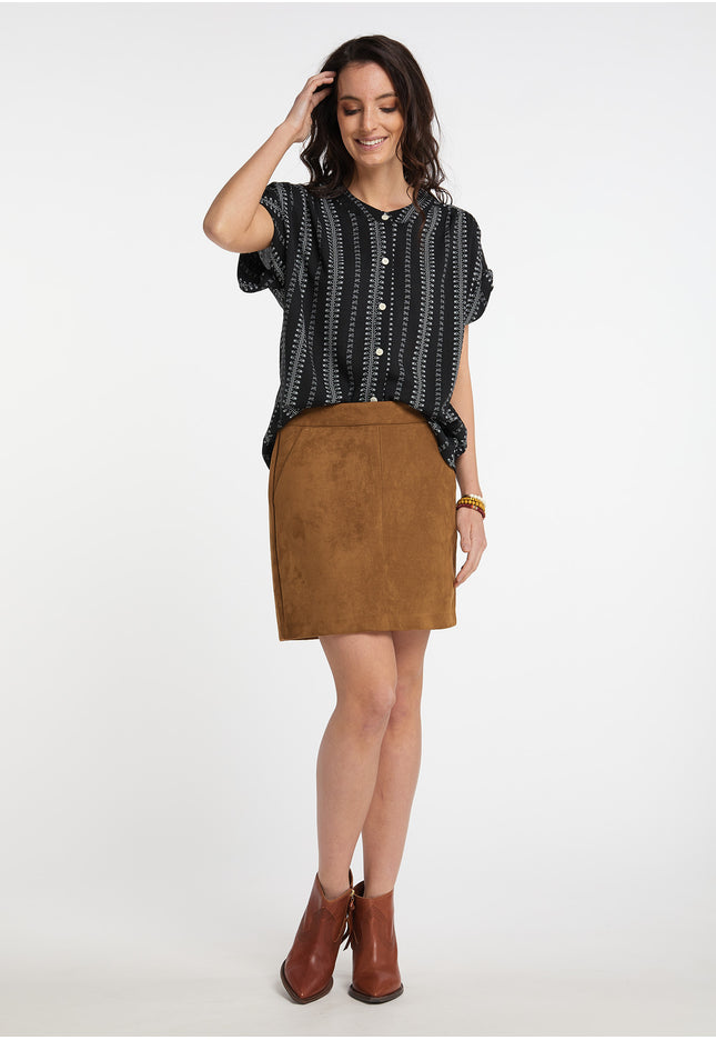 usha FESTIVAL Women's Short Sleeve Blouse