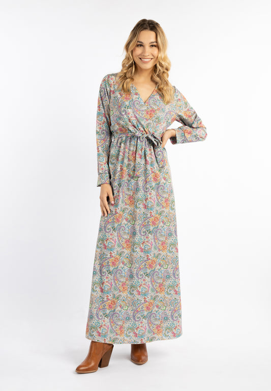 usha FESTIVAL Women's Paisley Print Maxi Dress