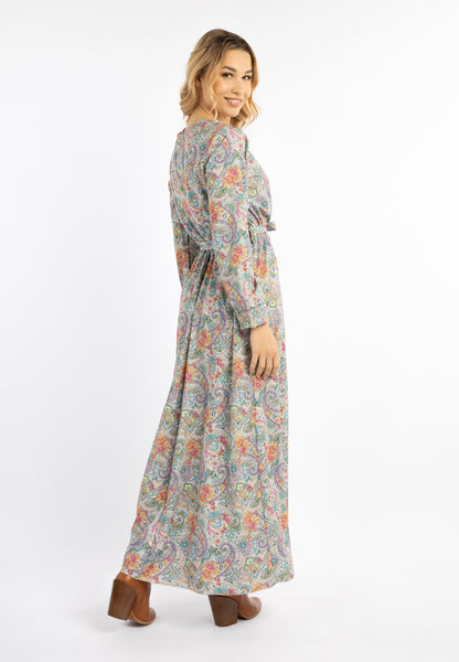 usha FESTIVAL Kobiety's Paisley Print Maxi Sukienka