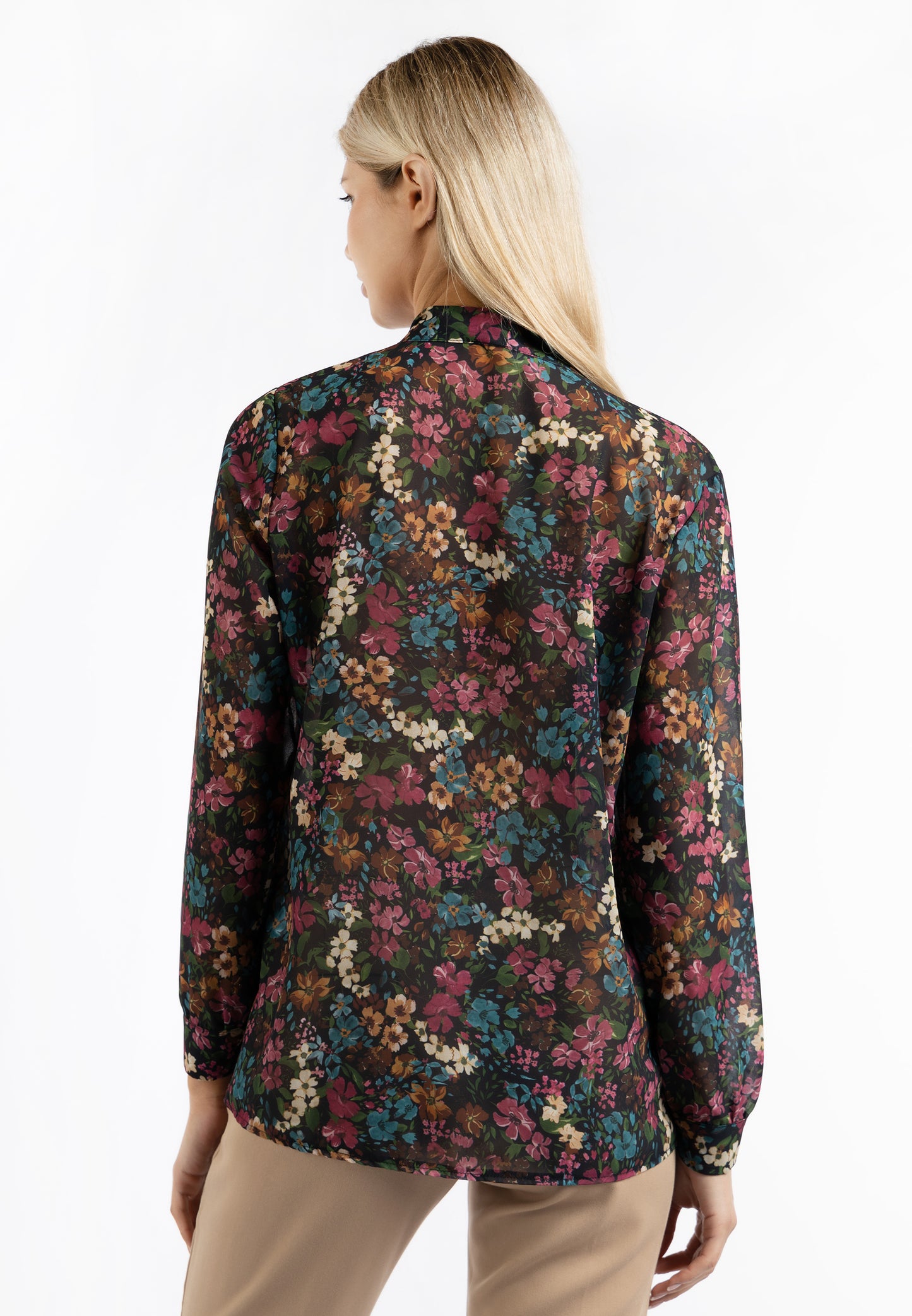 usha Damen Bindekragen Bluse