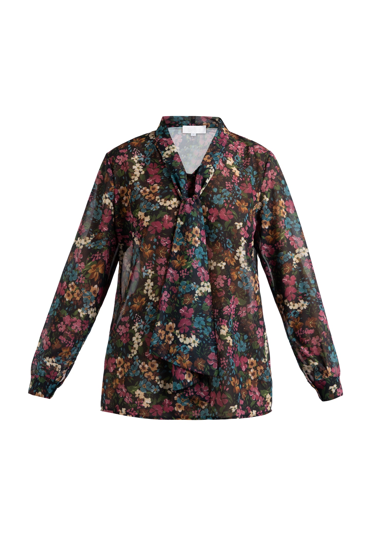 usha Damen Bindekragen Bluse