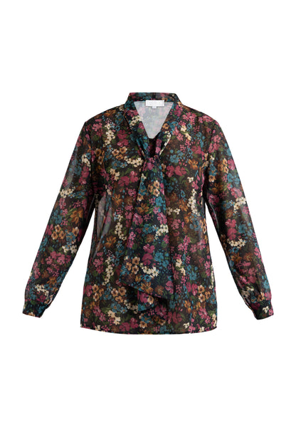 usha Damen Bindekragen Bluse