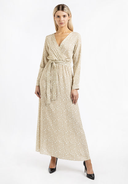 usha Damen Maxi Kleid mit Allover-Print