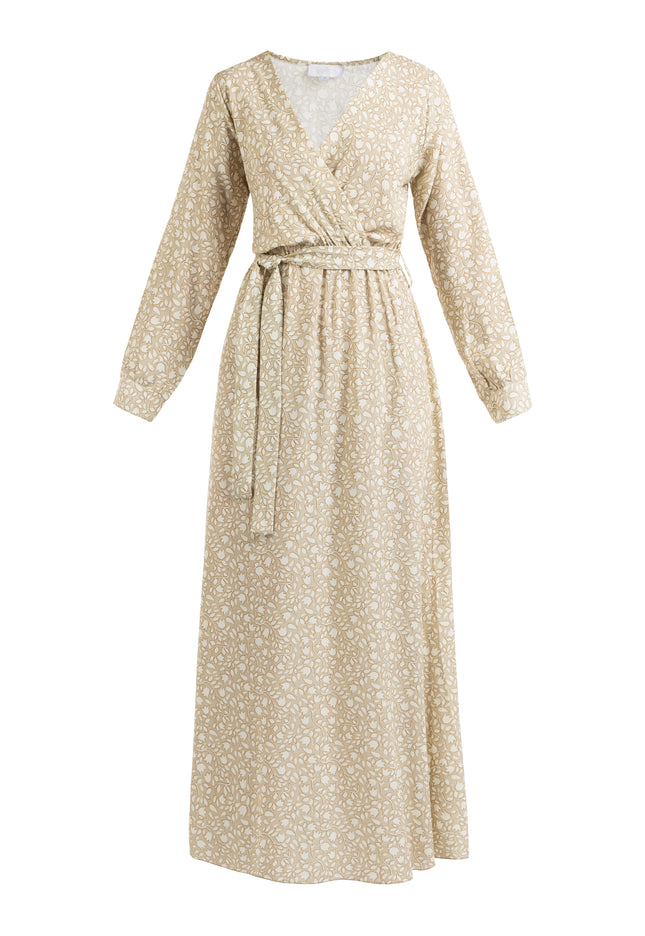 usha Damen Maxi Kleid mit Allover-Print