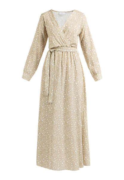 usha Damen Maxi Kleid mit Allover-Print