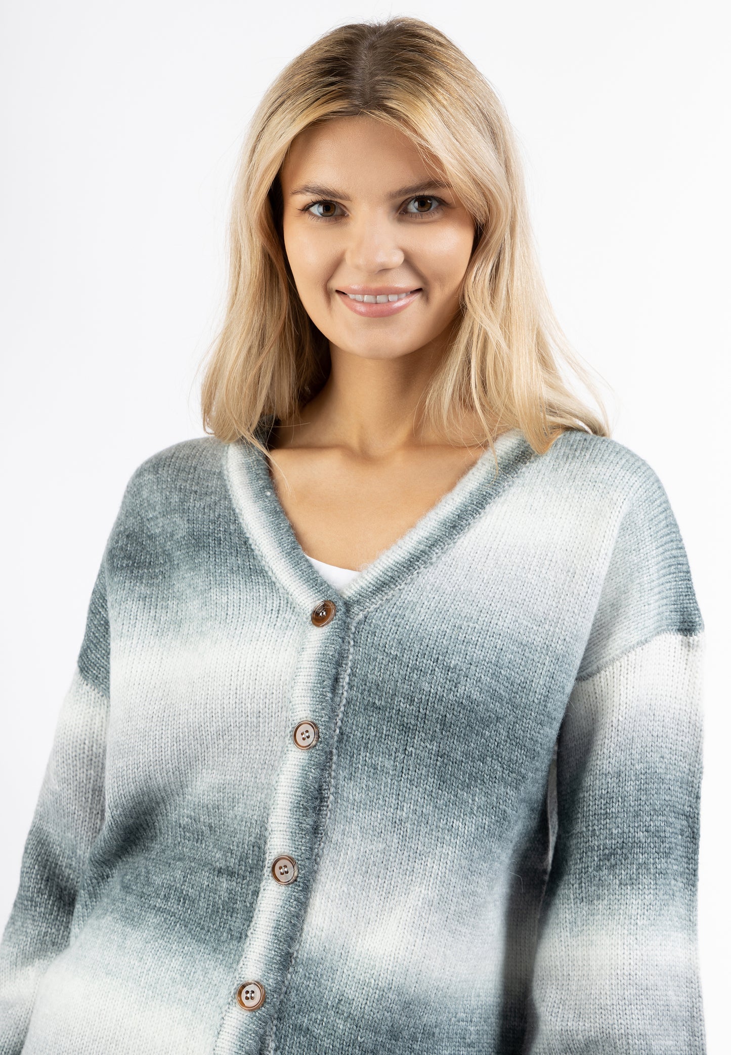 usha Damen Cardigan mit Knopf