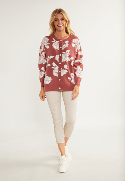 usha Damen Cardigan mit Perlen