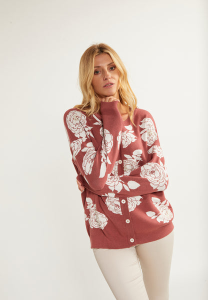 usha Damen Cardigan mit Perlen