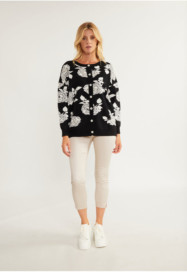 usha Women's Cardigan With Pearl