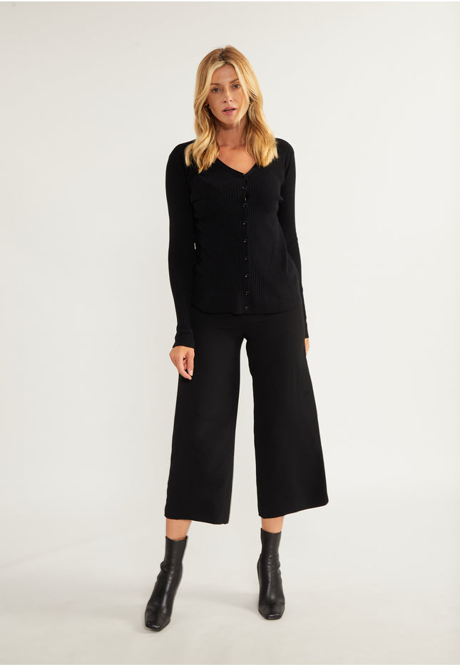 usha BLACK LABEL Women's Cardigan With Button