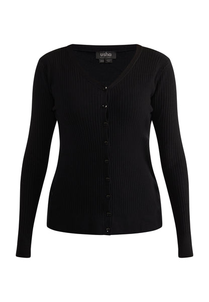 usha BLACK LABEL Women's Cardigan With Button