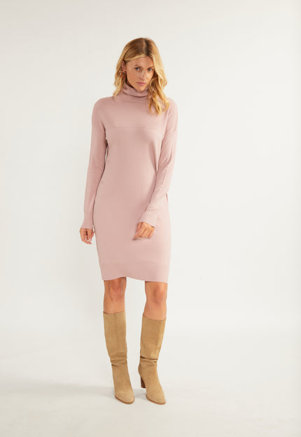 usha WHITE LABEL Damen Strick Langarm Midi Kleid