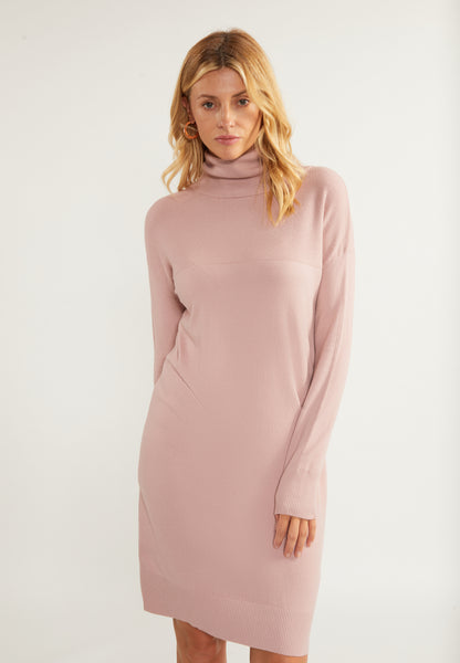 usha WHITE LABEL Women's Knit Long Sleeve Midi Dress