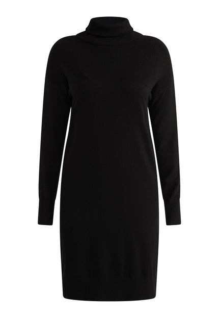 usha WHITE LABEL Damen Strick Langarm Midi Kleid