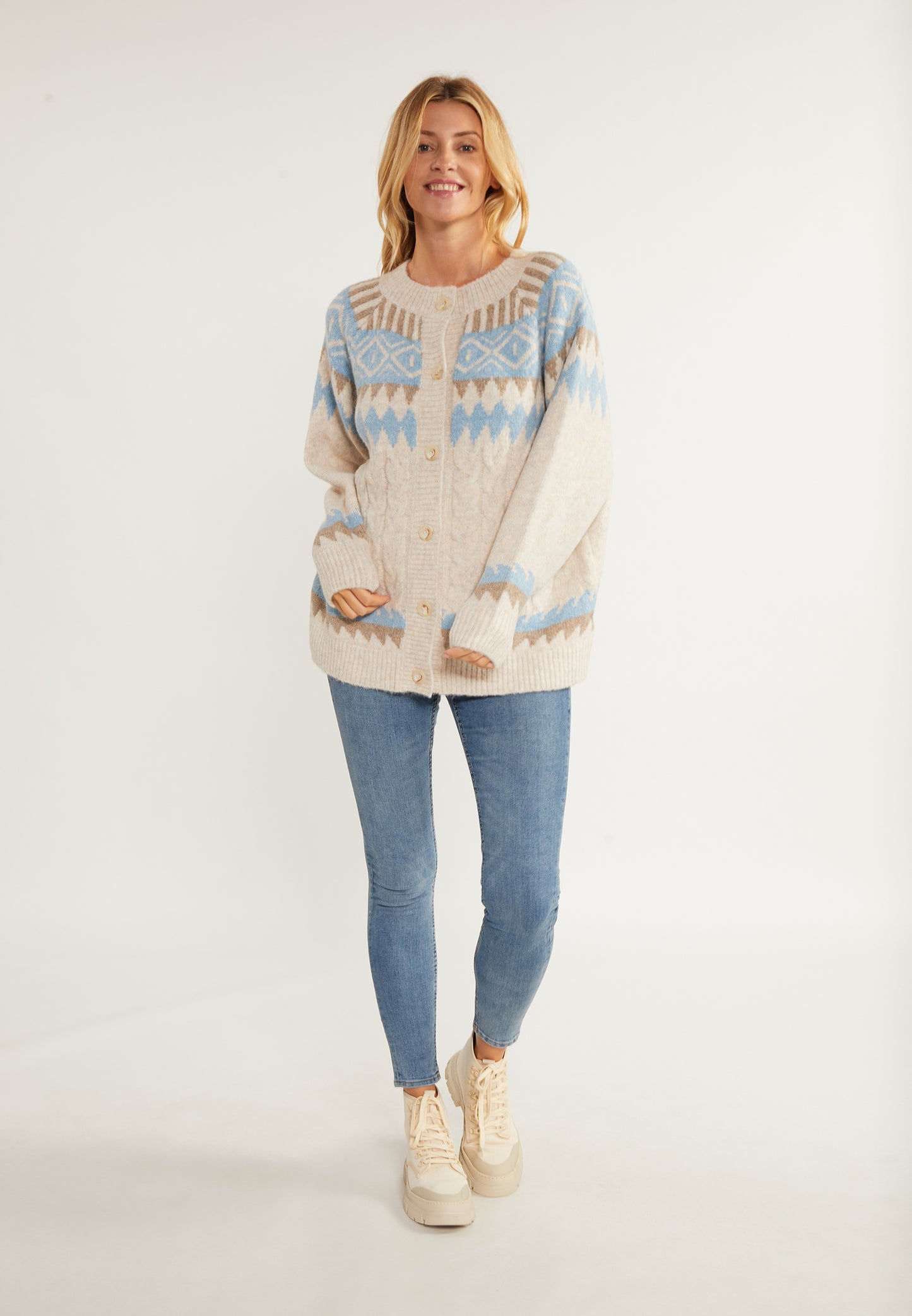 usha BLUE LABEL Women's Cardigan With Button
