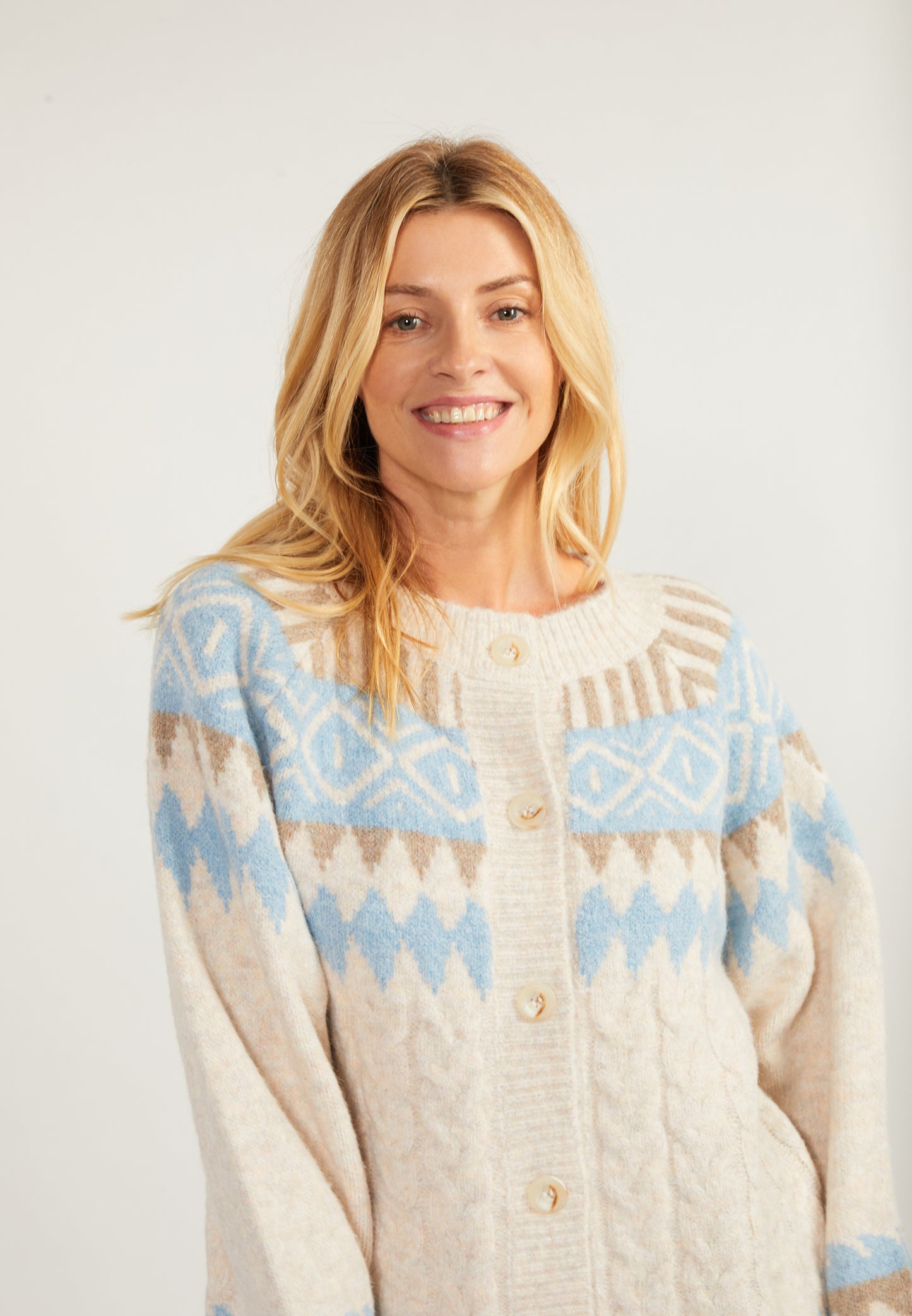 usha BLUE LABEL Women's Cardigan With Button