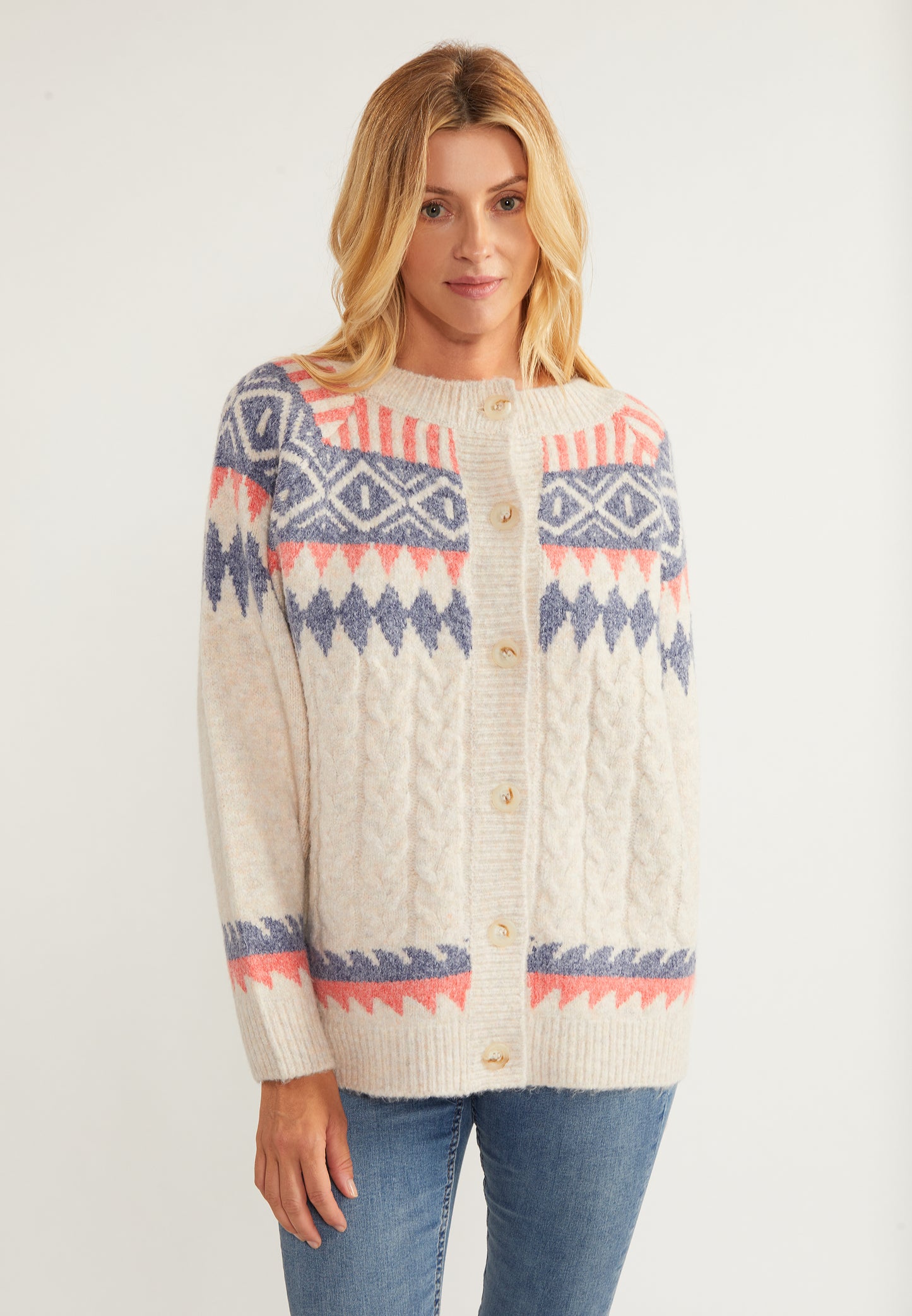 usha BLUE LABEL Women's Cardigan With Button