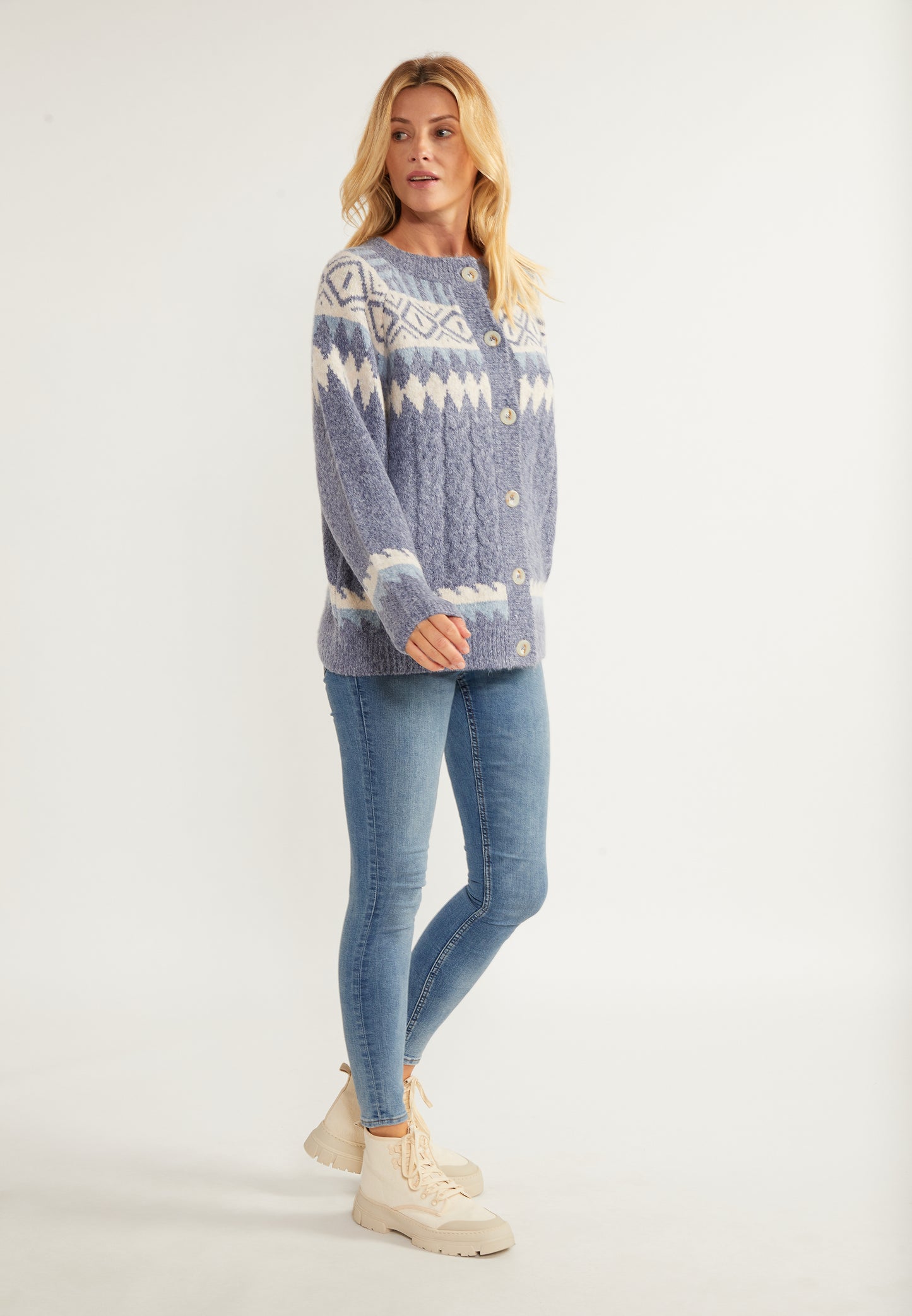 usha BLUE LABEL Women's Cardigan With Button