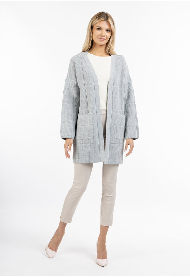 usha WHITE LABEL Women's Open Knit Cardigan