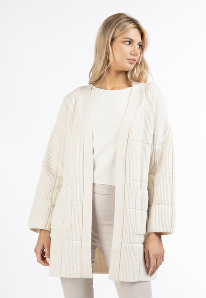 usha WHITE LABEL Women's Open Knit Cardigan
