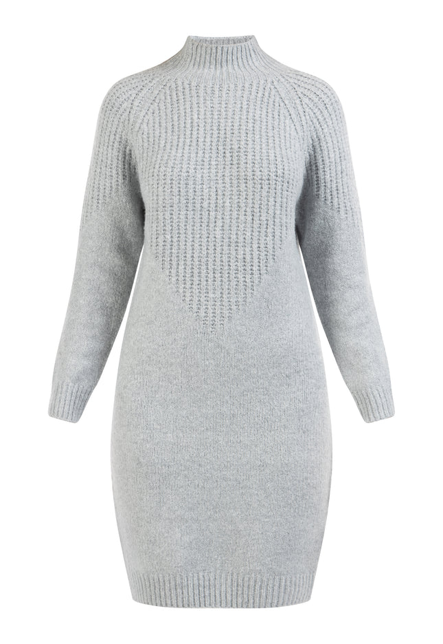 usha WHITE LABEL Women's Knit Long Sleeve Midi Dress