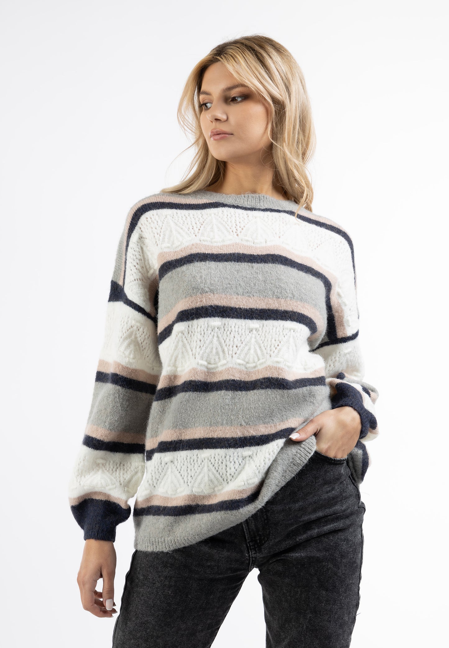 usha FESTIVAL Kobiety Sweter Oversize z Dzianiny