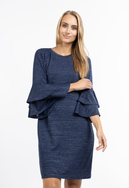 usha Damen Langarm Kleid