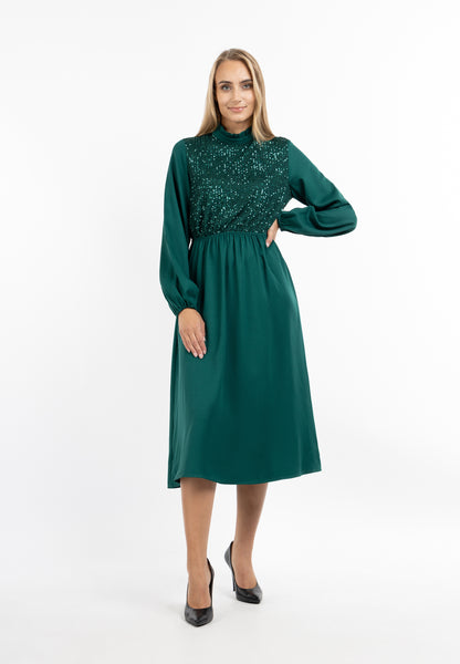 usha Damen Langarm Kleid