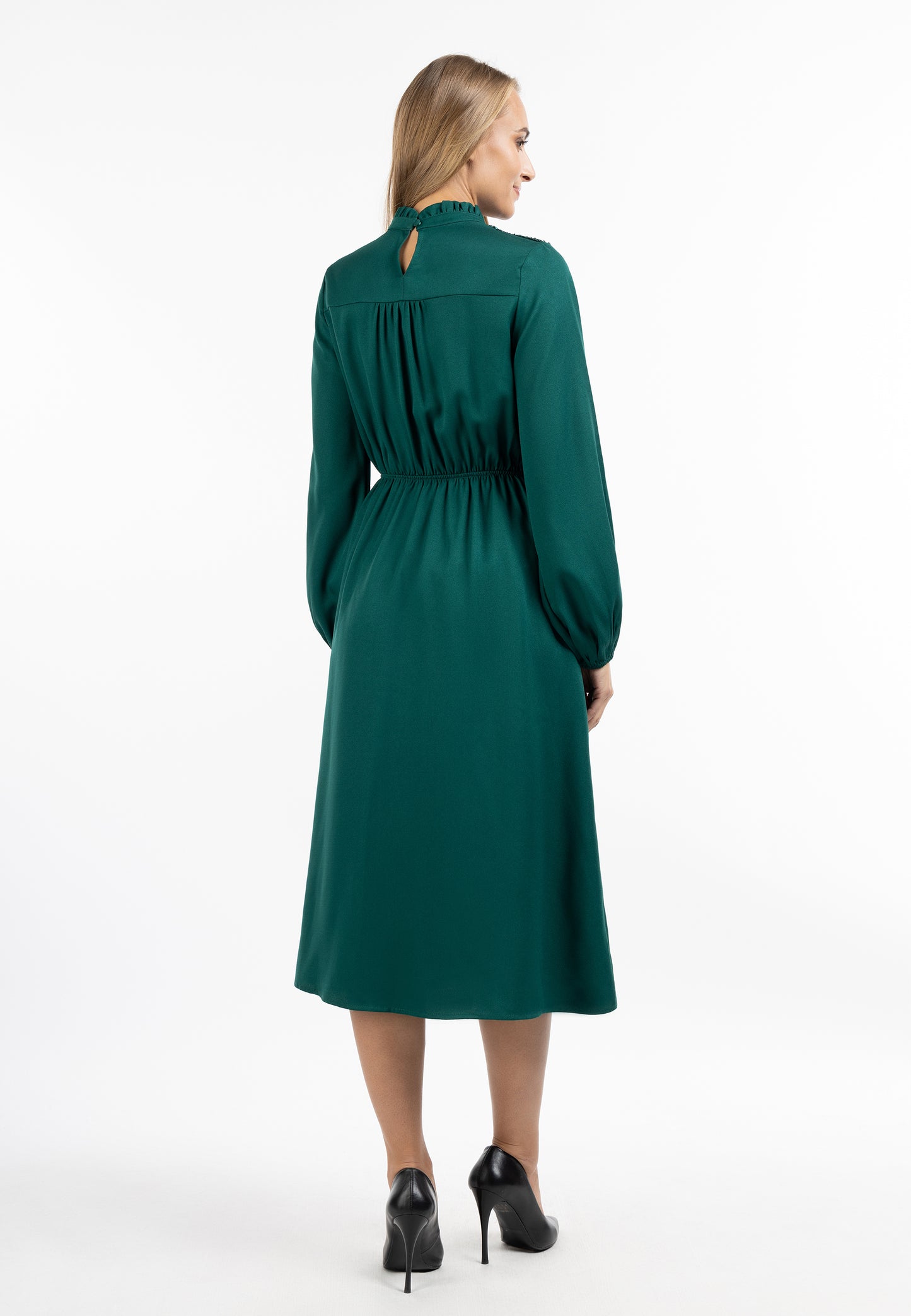 usha Damen Langarm Kleid