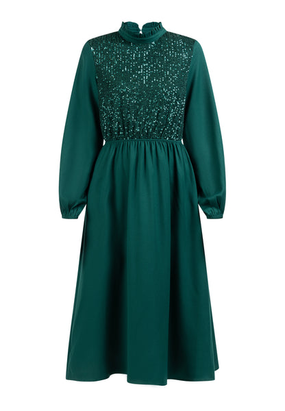 usha Damen Langarm Kleid
