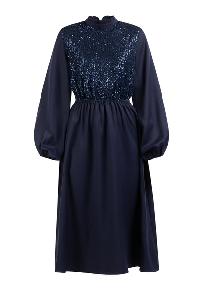 usha Damen Langarm Kleid