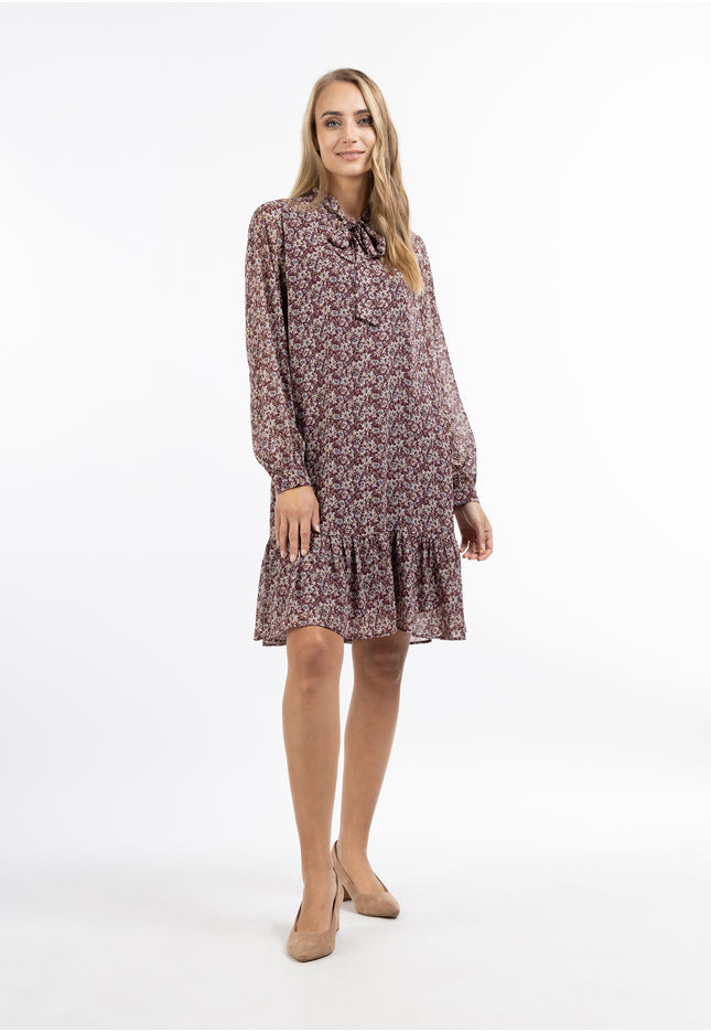 usha Damen Langarm Kleid