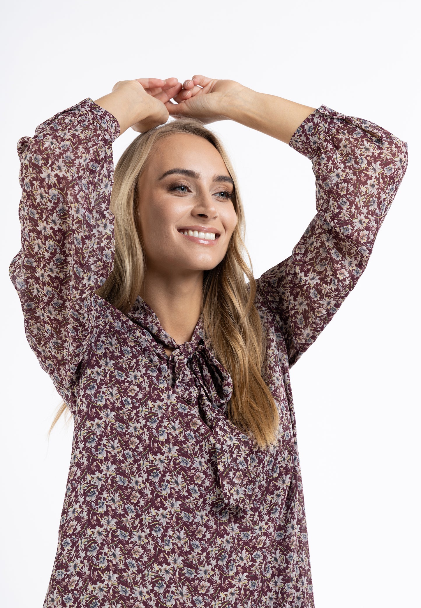 usha Damen Langarm Kleid