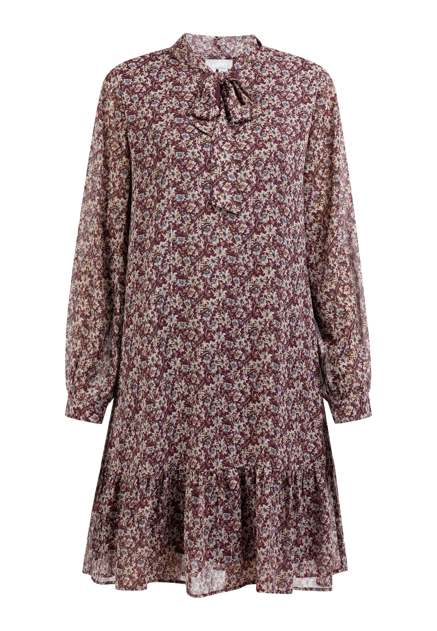 usha Damen Langarm Kleid