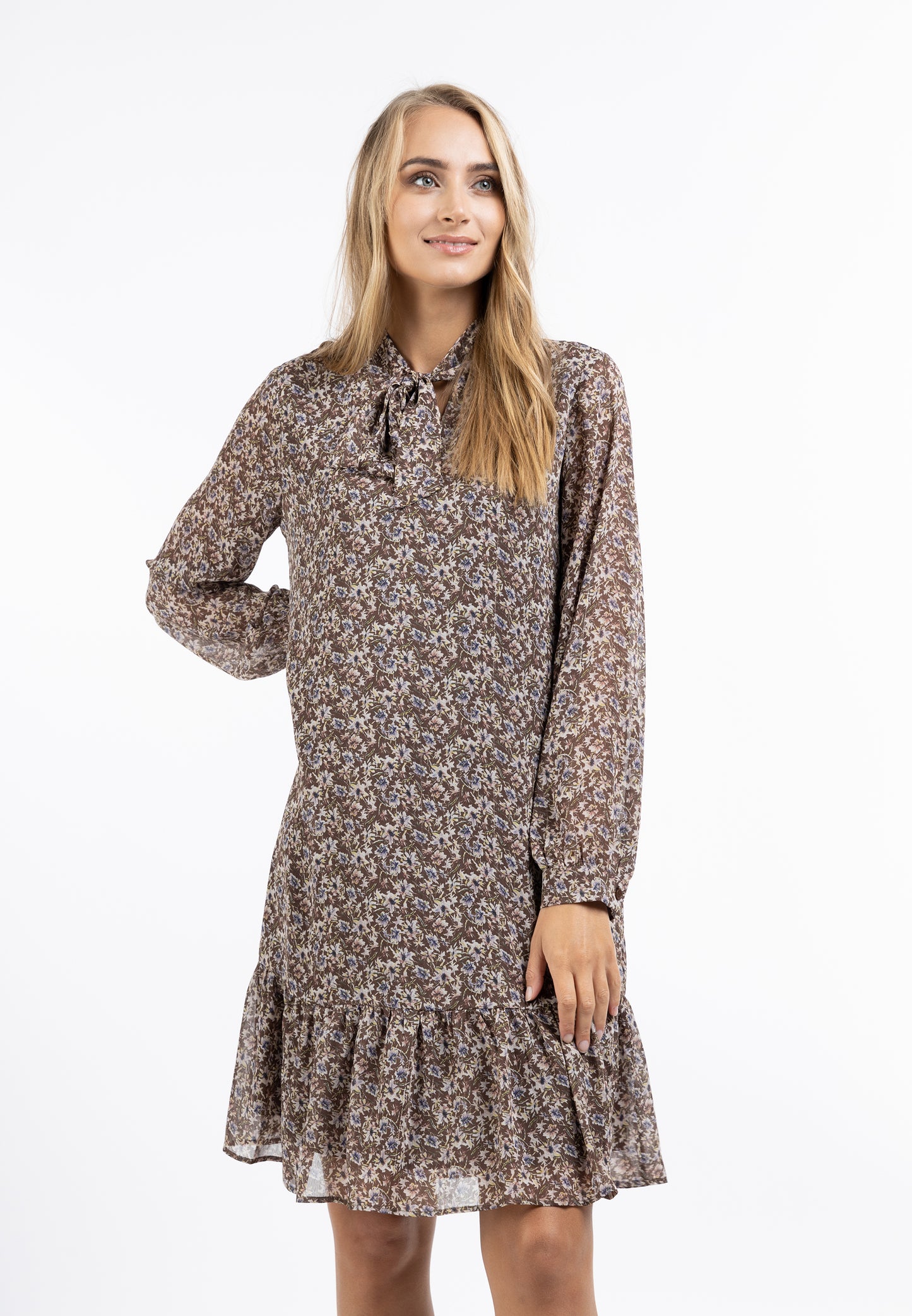 usha Damen Langarm Kleid