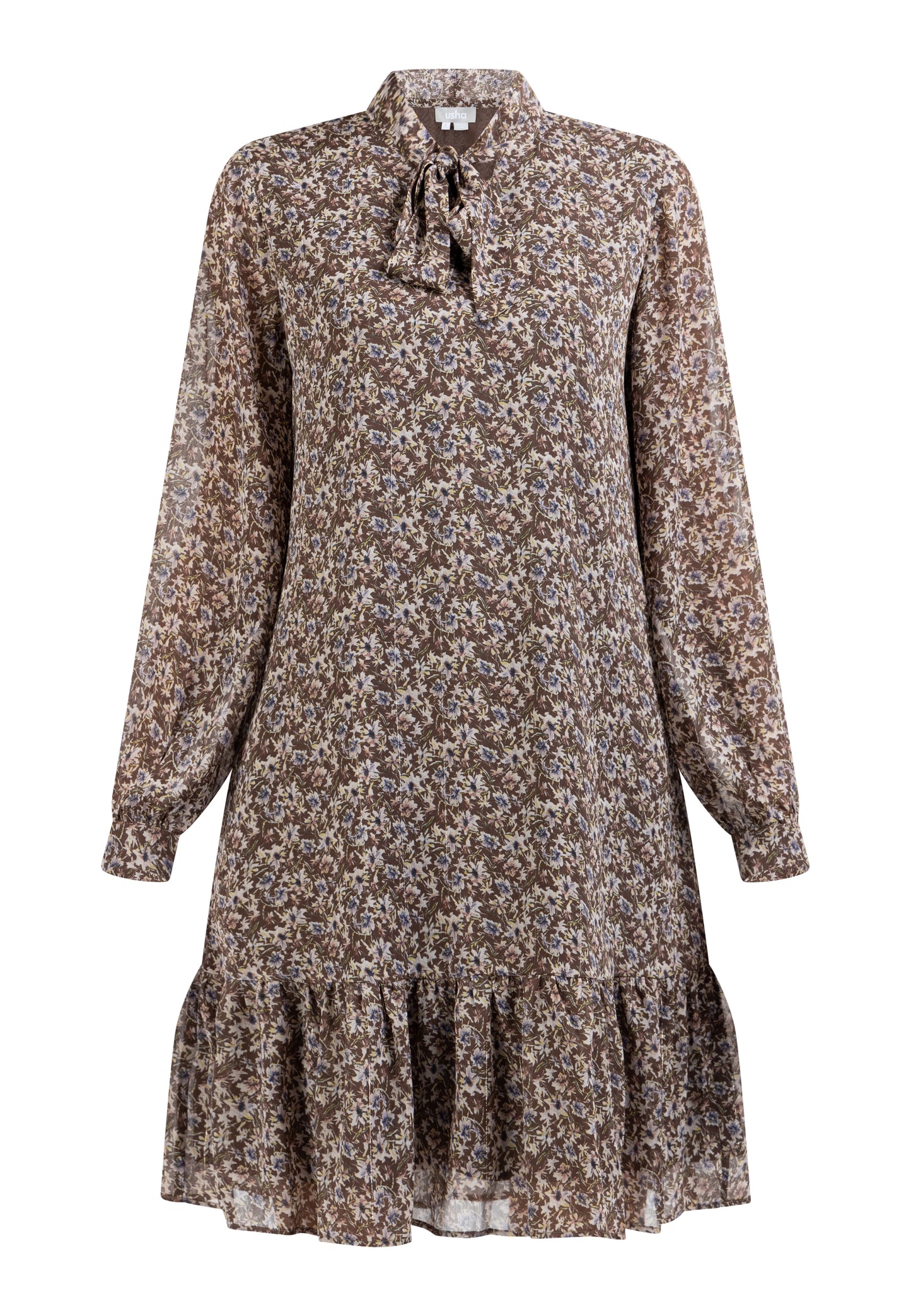 usha Damen Langarm Kleid