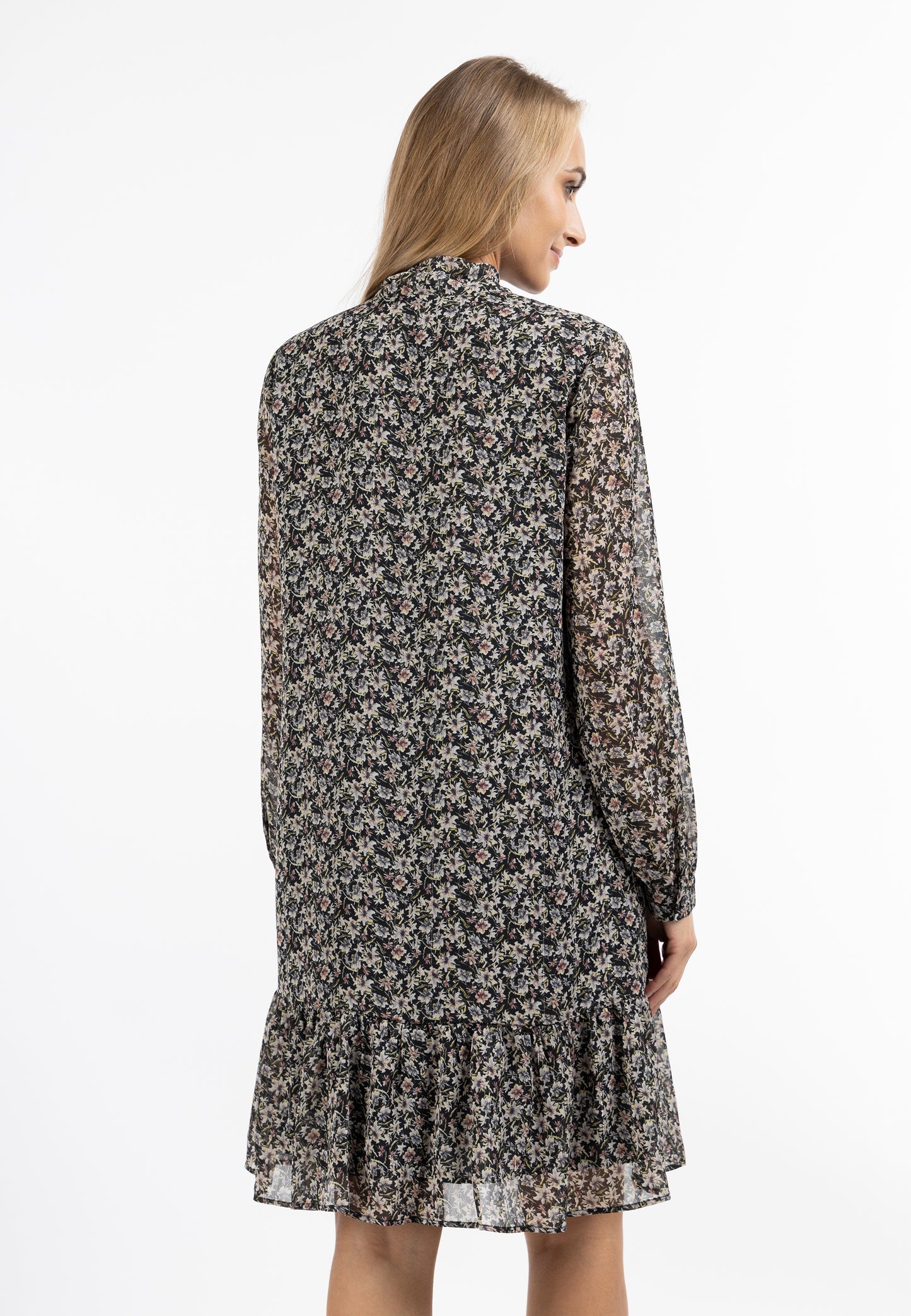 usha Damen Langarm Kleid