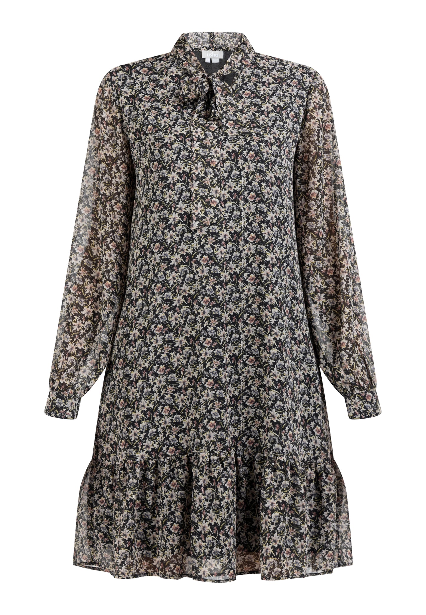 usha Damen Langarm Kleid