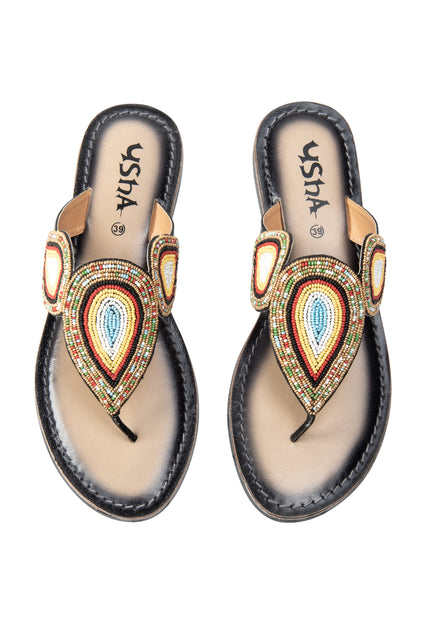 usha FESTIVAL Women's Beaded Sandals