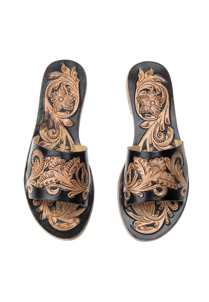 usha FESTIVAL Women's Leather Sandals