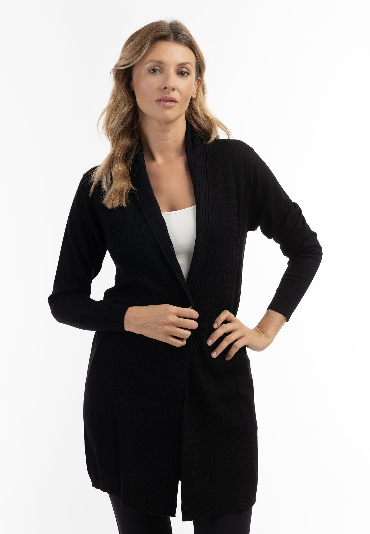 usha Damen Offene Strickjacke