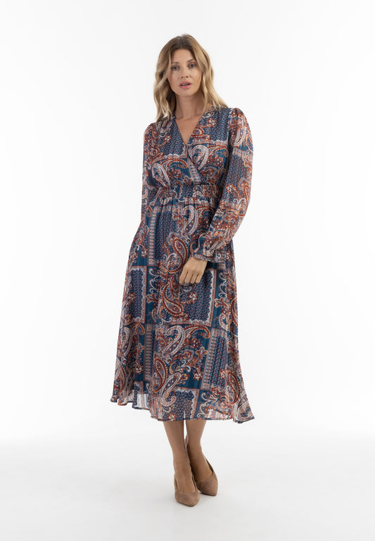 usha Damen Paisley-Print Maxi Kleid