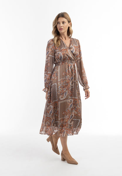 usha Damen Paisley-Print Maxi Kleid