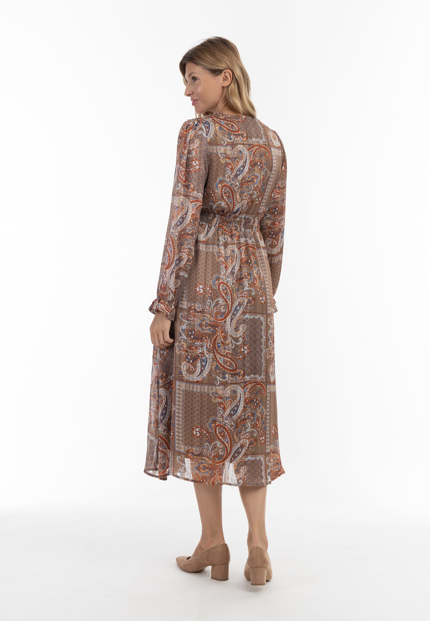 usha Damen Paisley-Print Maxi Kleid