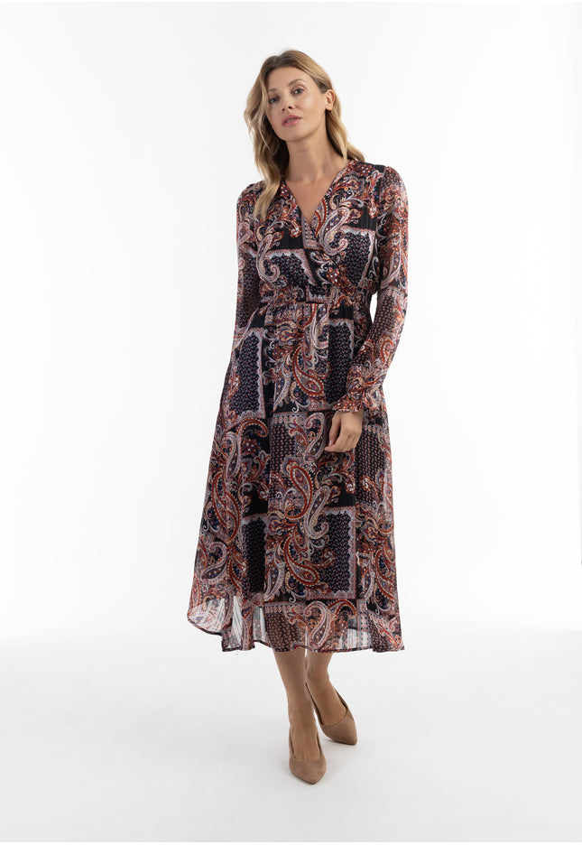 usha Damen Paisley-Print Maxi Kleid