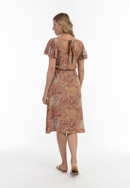 usha FESTIVAL Women's Paisley Print Dress