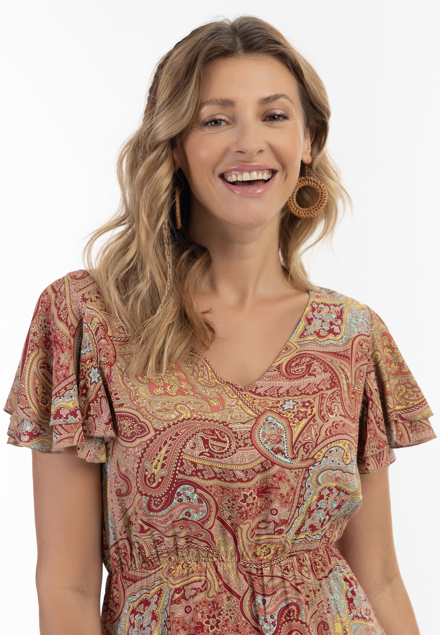 usha FESTIVAL Kobiety's Paisley Print Sukienka