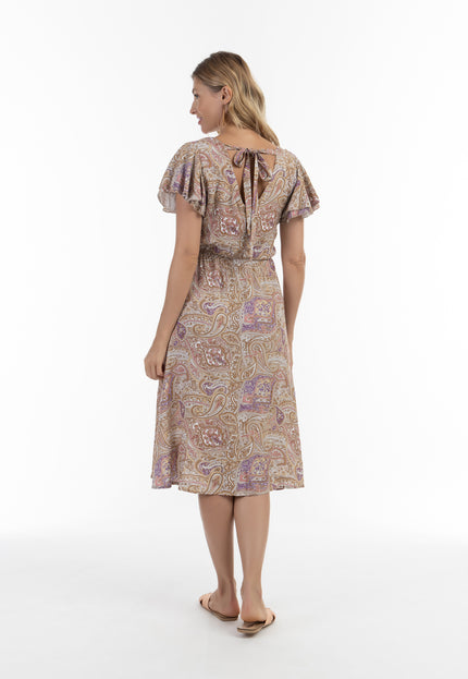 usha FESTIVAL Women's Paisley Print Dress