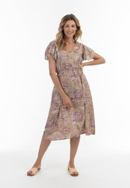 usha FESTIVAL Women's Paisley Print Dress