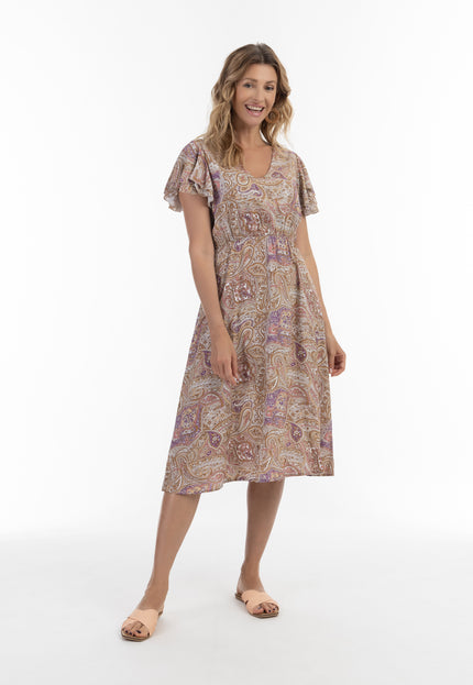 usha FESTIVAL Women's Paisley Print Dress
